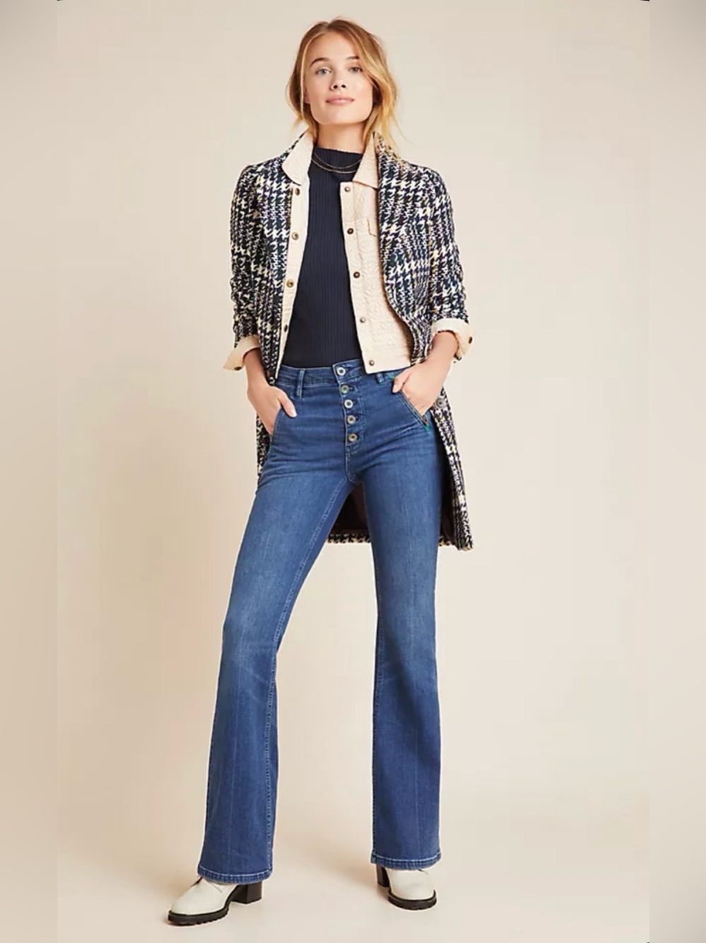 Anthropologie Pilot & the Letterpress High Rise Trouser Bootcut Jeans